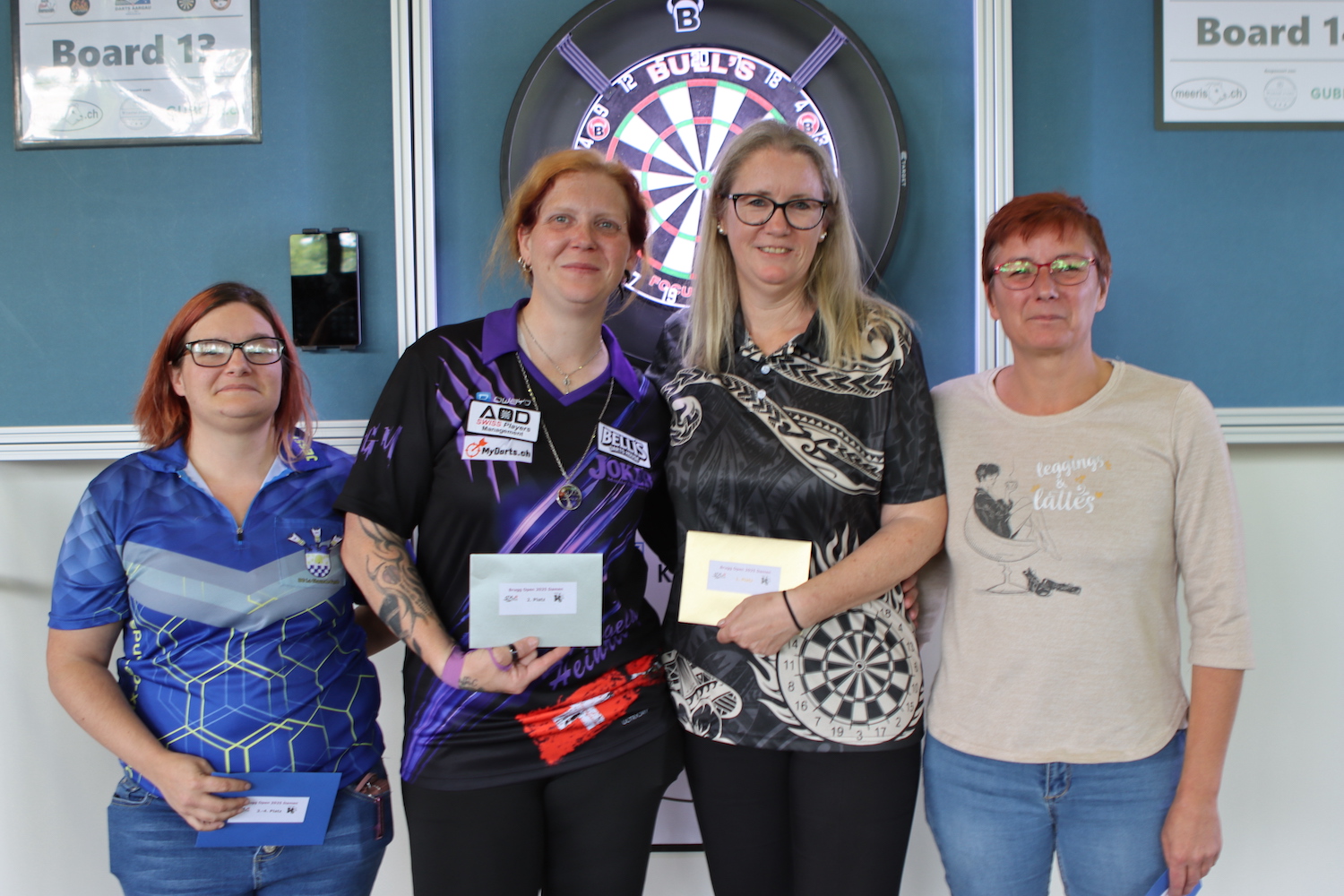 Brugg Open 2025 - Top 4 Damen: Jessica Schmid, Angela Heinrich (Finalistin), Denise Köchli (Siegerin) und Sylvie Favet